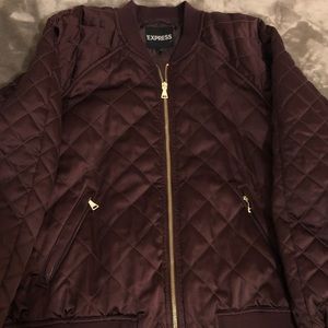 Satin Bomber Jacket from Express